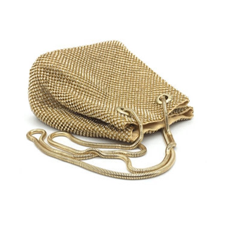 Solid Color Evening Rhinestone Bucket Bag | SandyKandy Limited Co