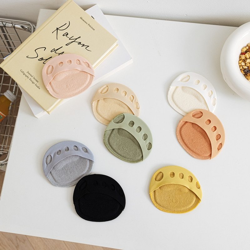 Solid Color Sponge Pad Invisible Socks Open-Toed Socks | SandyKandy Limited Co