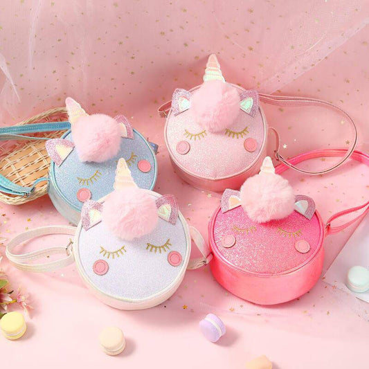 Unicorn Shape Pompon Decor Crossbody Bags | SandyKandy Limited Co