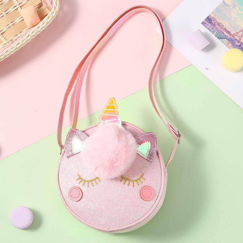 Unicorn Shape Pompon Decor Crossbody Bags | SandyKandy Limited Co