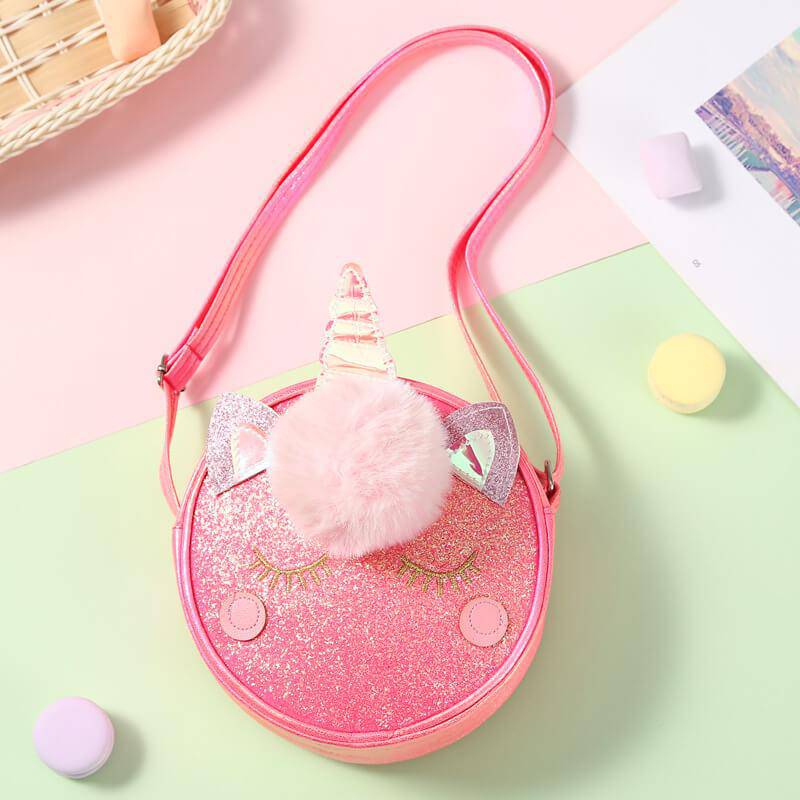 Unicorn Shape Pompon Decor Crossbody Bags | SandyKandy Limited Co