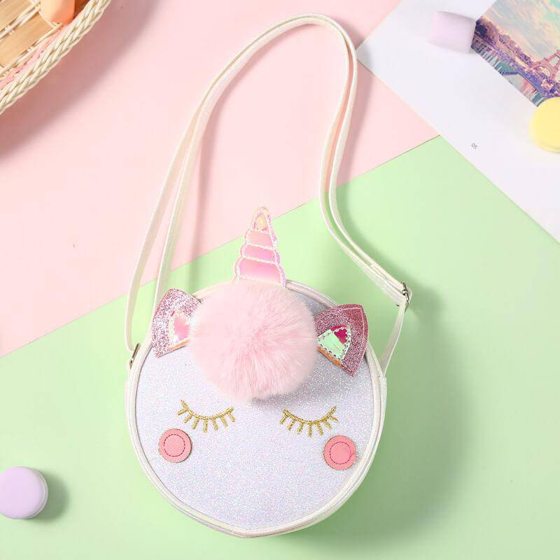 Unicorn Shape Pompon Decor Crossbody Bags | SandyKandy Limited Co