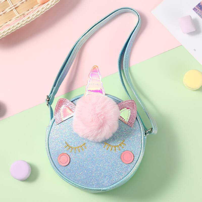 Unicorn Shape Pompon Decor Crossbody Bags | SandyKandy Limited Co