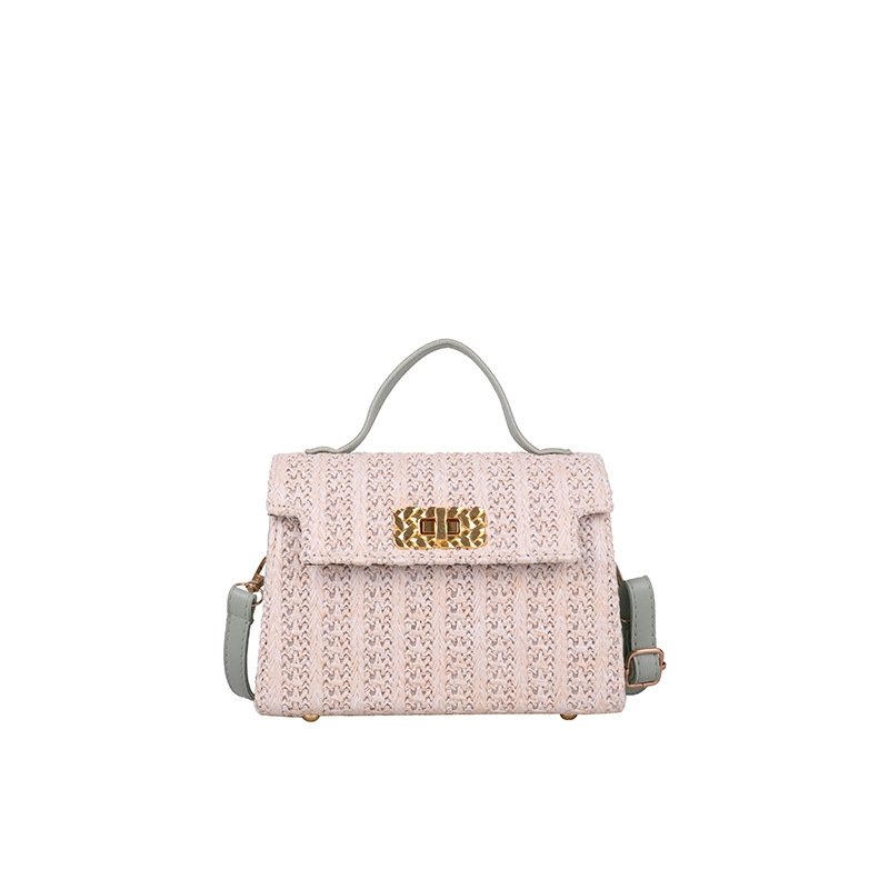 Vintage Flap Buckle Design Straw Crossbody Bag | SandyKandy Limited Co